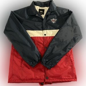 Vans, Men’s Lightweight Jacket, Blue, Red and White, Size Medium